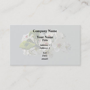 Flowering White Pear Blossoms Business Card