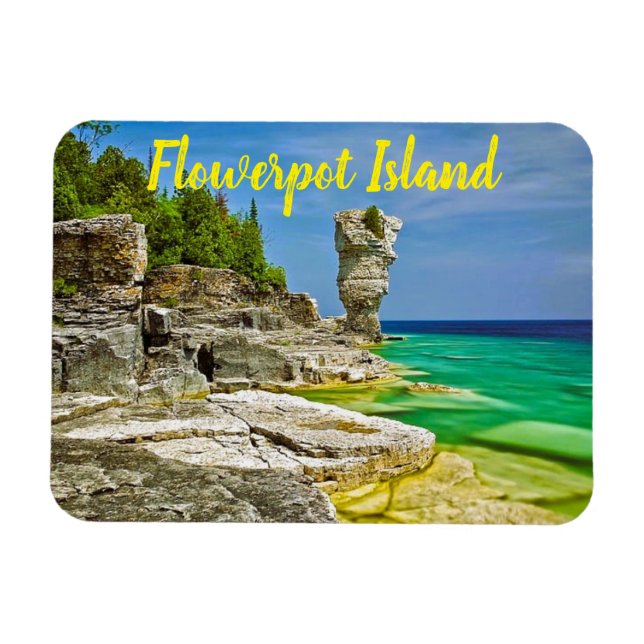 Flowerpot Island Canada stylised Magnet (Horizontal)