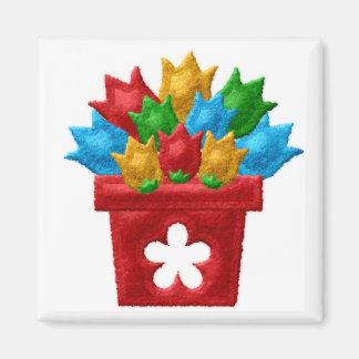 FLOWERPOT Locker Magnets, Refrigerator Magnet