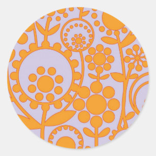 flowerpower 3 classic round sticker