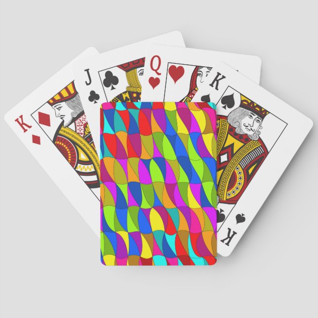 Flowerpower confused pattern playing cards (Back)
