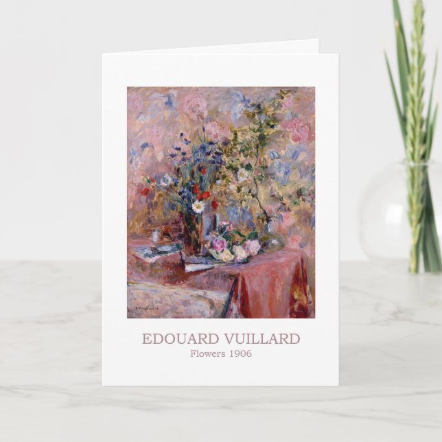 Flowers 1906 by Edouard Vuillard Happy birthday Card (Front)