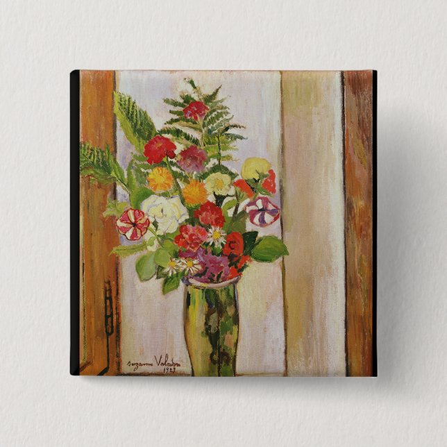 Flowers, 1929 15 cm square badge (Front)