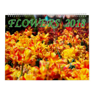 Flowers 2018 calendar