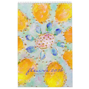 Flowers 2026 Vertical Calendar