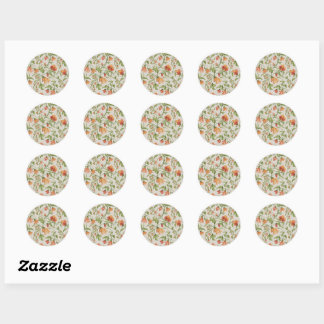Flowers 2 classic round sticker