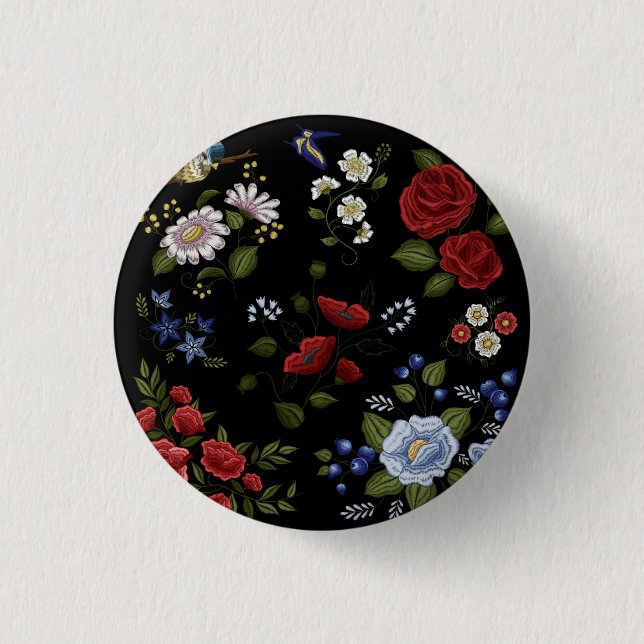 Flowers 3 Cm Round Badge (Front)