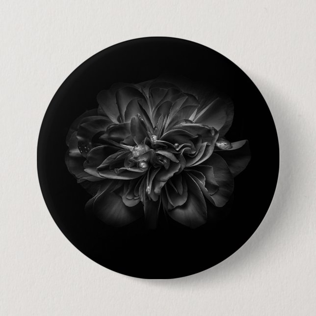Flowers 67 BW 7.5 Cm Round Badge (Front)