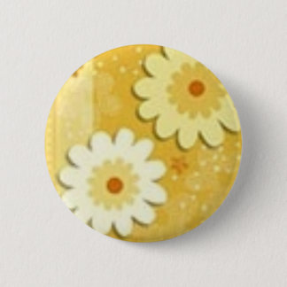 flowers 6 cm round badge