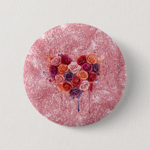 Flowers 6 Cm Round Badge
