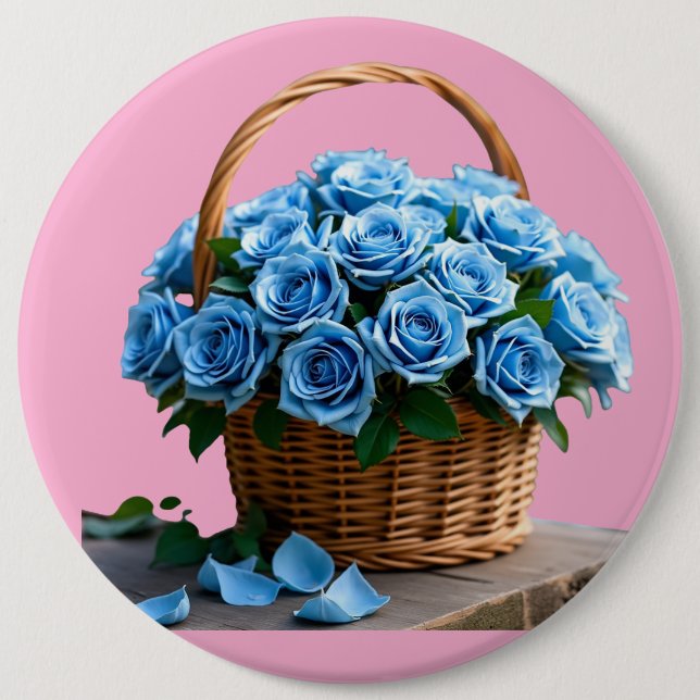 Flowers  6 cm round badge (Front)