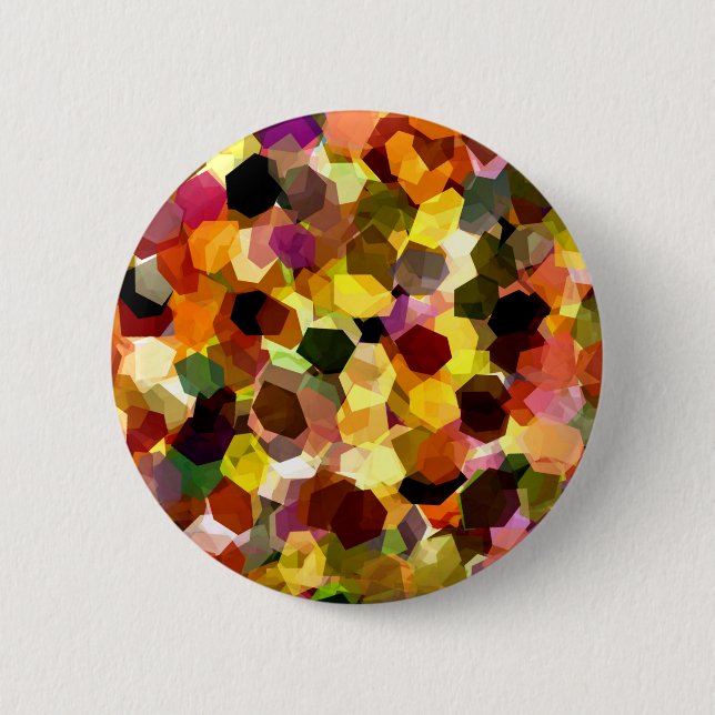 FLOWERS 6 CM ROUND BADGE (Front)