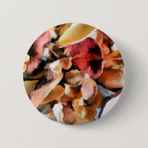 FLOWERS 6 CM ROUND BADGE