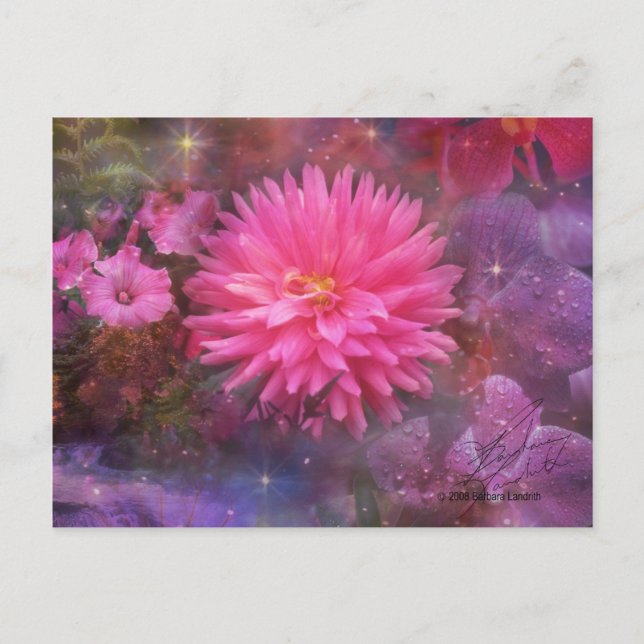 Flowers - A Visual Bouquet for Mum Postcard (Front)