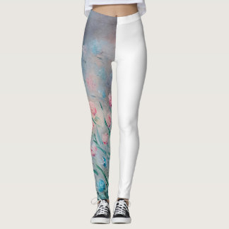 Flowers Abstract Delicate Elegance Leggings