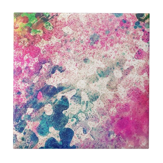 Flowers Abstract Tile (Front)