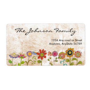 Flowers Address Label