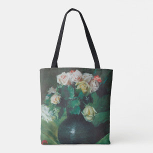 Flowers (aka Roses) by William Merritt Chase Tote Bag