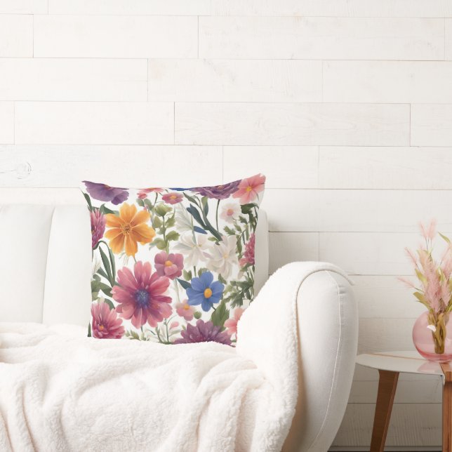 Flowers All Over Print Pillow (Couch)