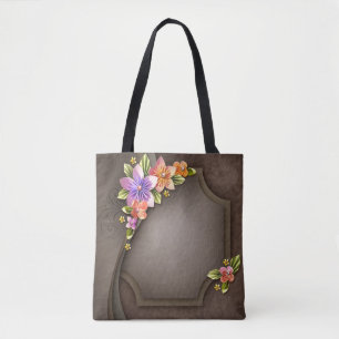 Flowers All-Over-Print Tote Bag, Medium Bag