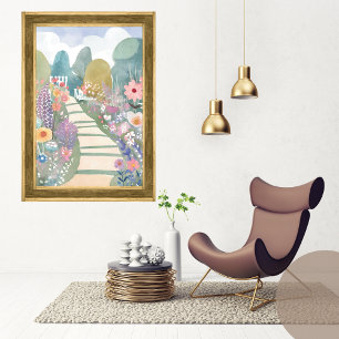 Flowers All Over Print Watercolor - Walk