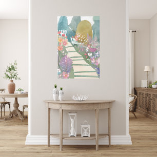 Flowers All Over Watercolor - Walk  Acrylic Print