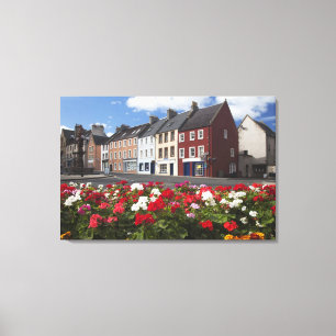 Flowers Along A Street In A Residential Area Canvas Print
