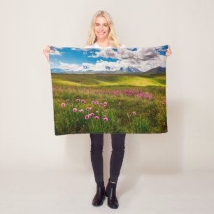Flowers Altai Mountains, Siberia, Russia Fleece Blanket