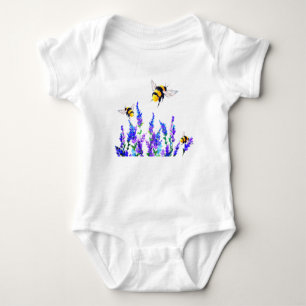 Flowers and Bees Baby Bodysuit