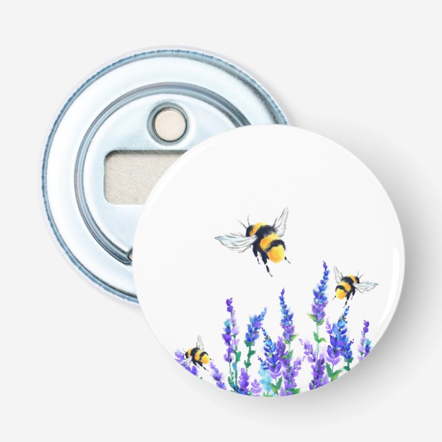 Flowers and Bees Bottle Opener (Front)