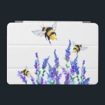 Flowers and Bees iPad Air Cover<br><div class="desc">iPad Covers with Beautiful Spring Flowers and Bees Flying - Drawing Nature Sweet Honey Bee - Choose / Add Your Favourite Text / Colour - Make Your Unique iPad Cases Gift - Resize and move or remove and add elements with customisation tool ! - Drawing and Design by MIGNED. You...</div>