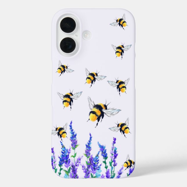 Flowers and Bees iPhone Case (Back)