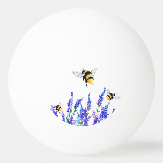 Flowers and Bees Ping Pong Ball (Front)