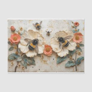 Flowers and Bees  Tissue Paper