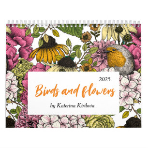 Flowers and birds 2025 Calendar