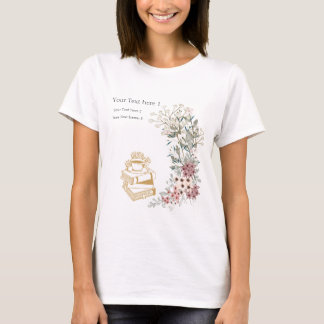flowers and book T-Shirt