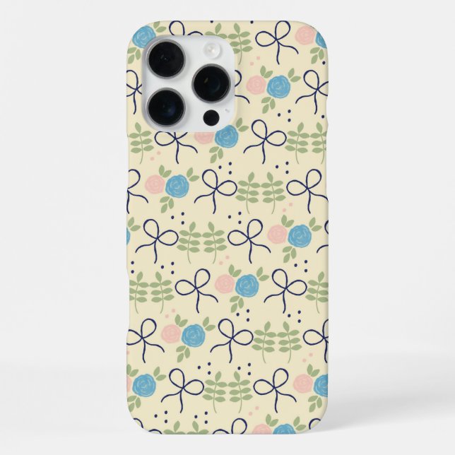Flowers and Bows iPhone Case (Back)