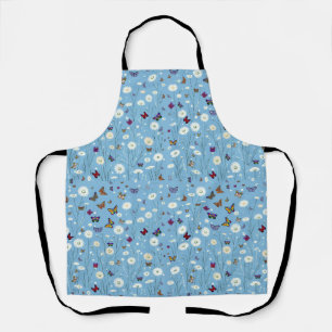 Flowers and butterflies apron