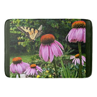 FLOWERS AND BUTTERFLIES BATH MAT