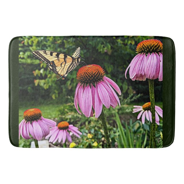 FLOWERS AND BUTTERFLIES  BATH MAT (Front)