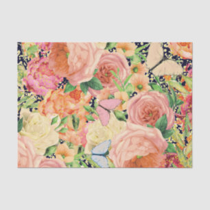 Flowers and Butterflies Decoupage Tissue Paper