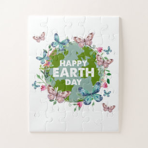 FLOWERS AND BUTTERFLIES HAPPY EARTH DAY 2024 JIGSAW PUZZLE