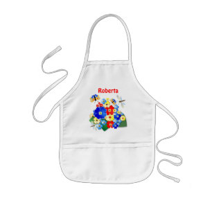 Flowers and Butterflies Kids Apron