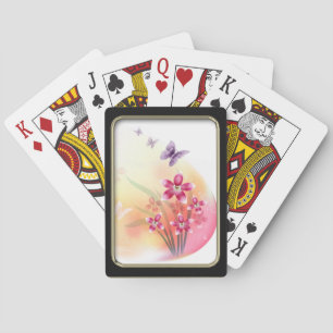 Flowers and Butterflies Playing Cards