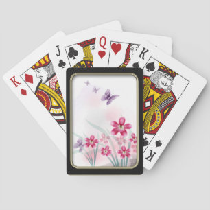 Flowers and Butterflies Playing Cards
