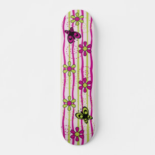 Flowers and Butterflies Skateboard