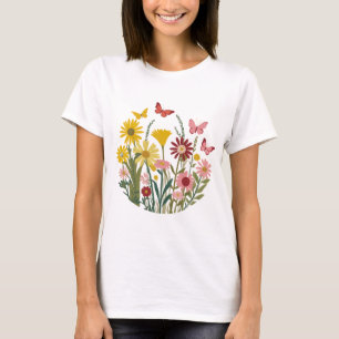 Flowers and butterflies T-Shirt
