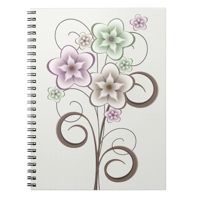 Flowers and Curls Notebook (Front)