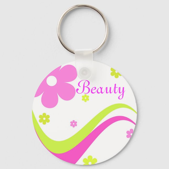 Flowers and curves - Keychain (Front)