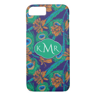 Flowers And Feathers   Monogram Case-Mate iPhone Case